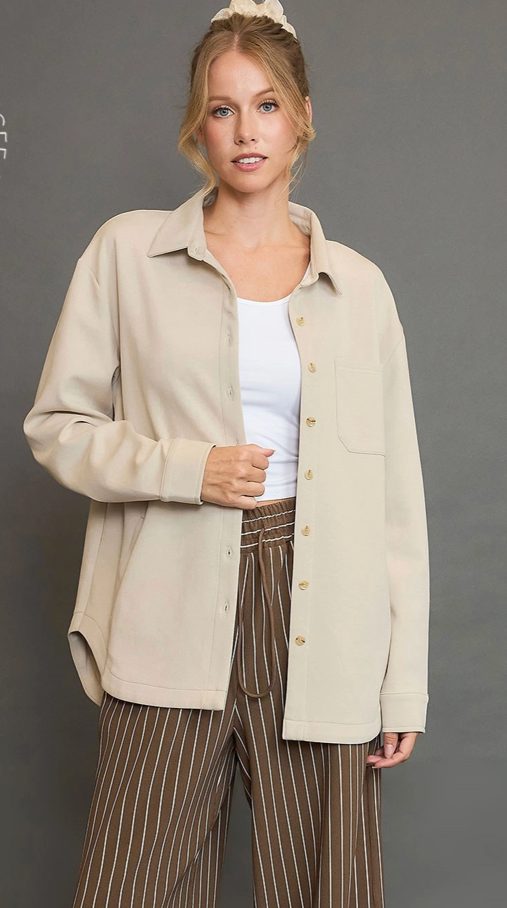 LUXEKNIT OVERSIZED SHIRT JACKET