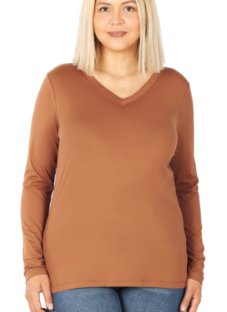 MF L/SLV VNECK TEE
