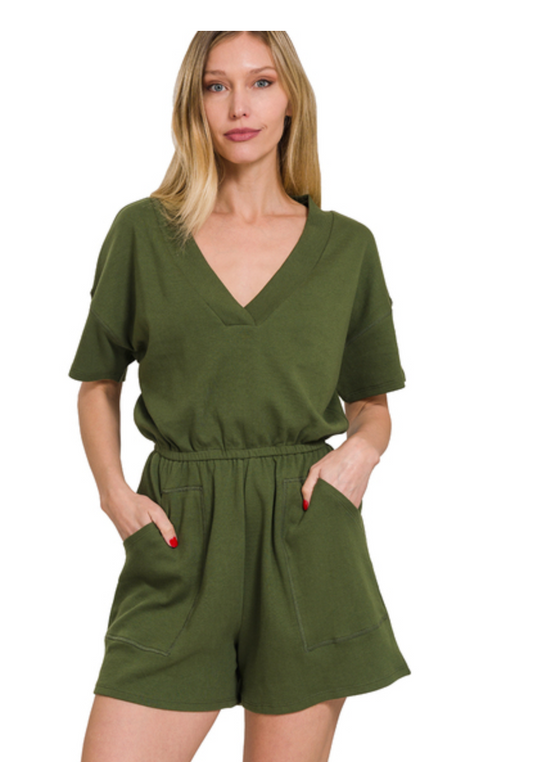 VNCK DROP SHLDR ROMPER