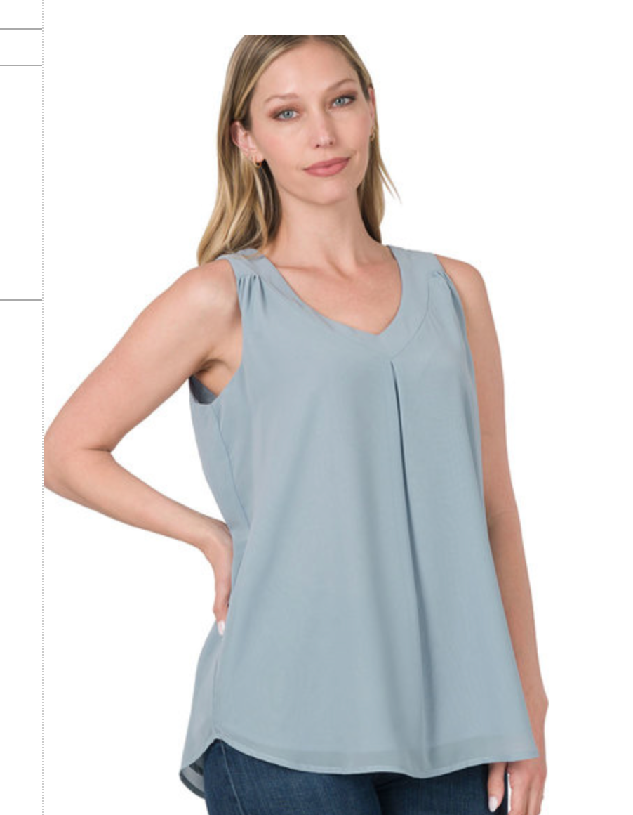 CHIFFON SLVLSS TOP