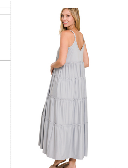 VNECKTIER CAMIMAX DRESS