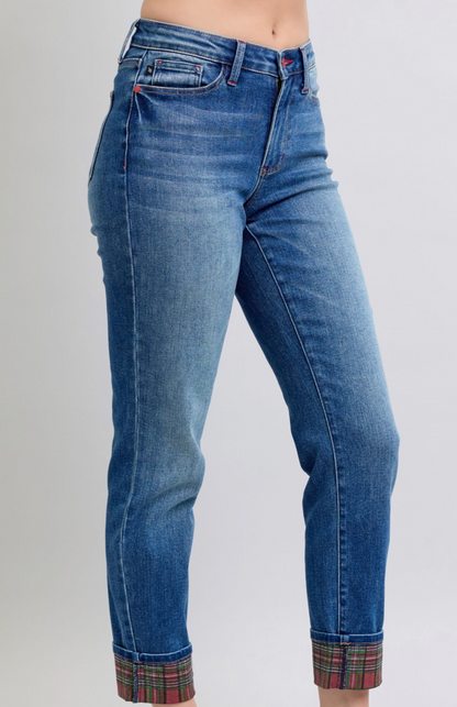 MR PLAID CUFF BOYFRIEND