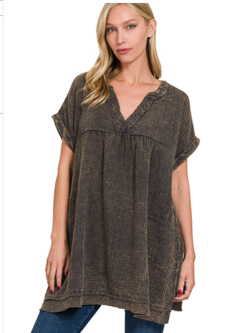 GAAZE V-NK TOP/DRESS