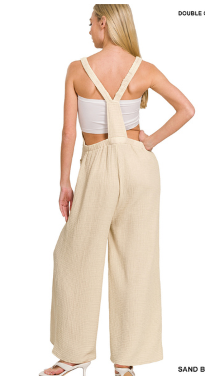 WSHD DBL GAUZE WIDE OVERALLS