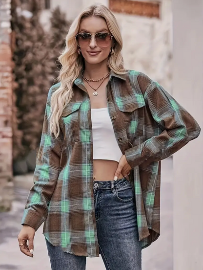 PLAID POCKET BUTTONDOWN
