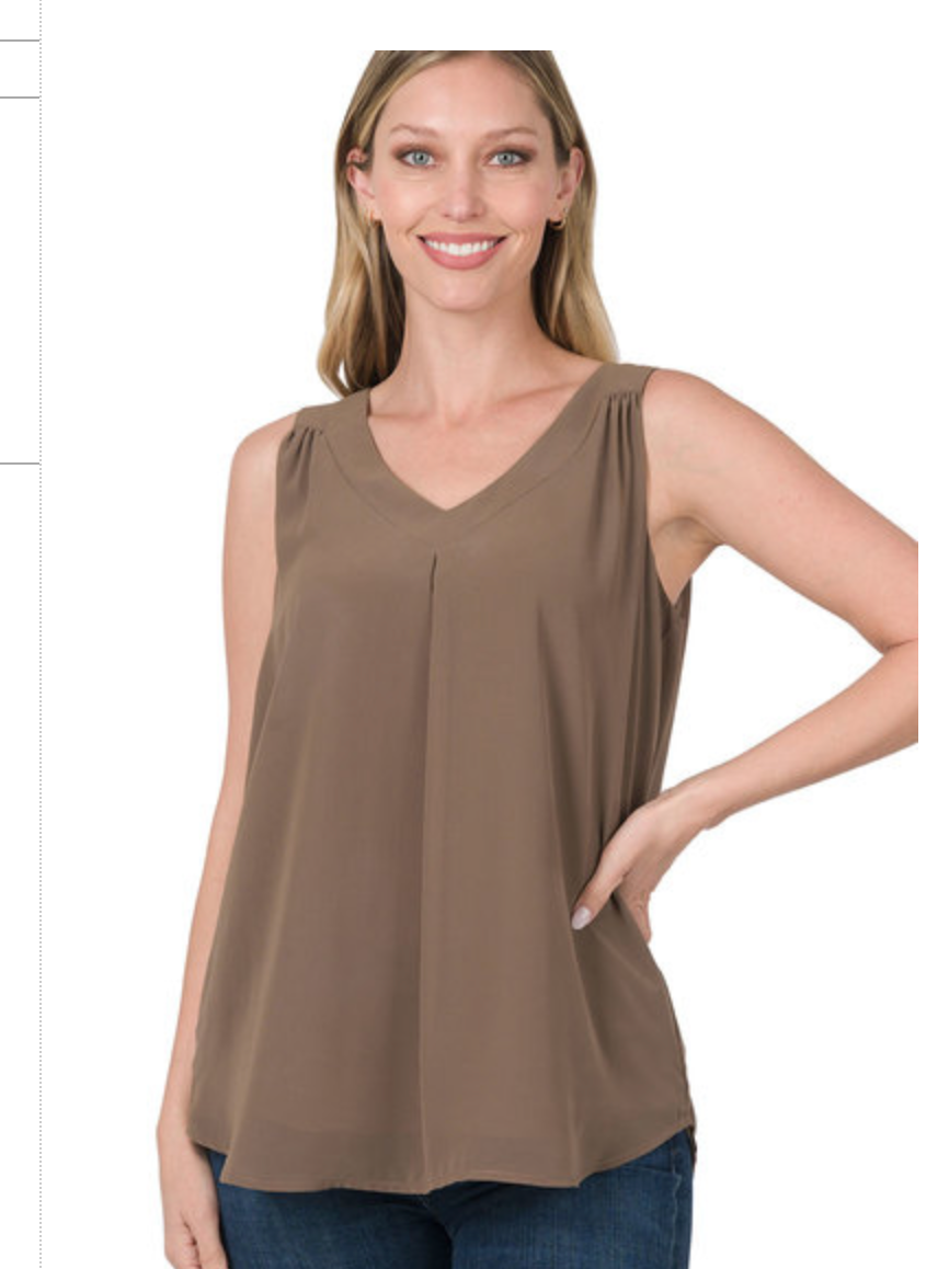 CHIFFON SLVLSS TOP