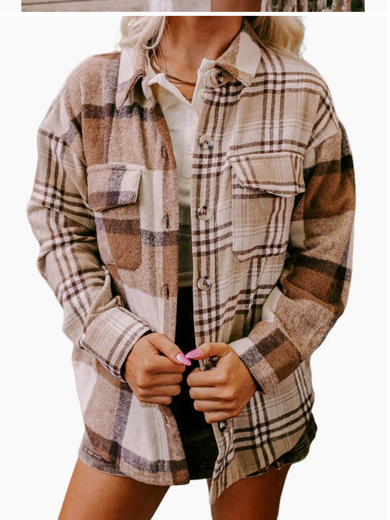 PLAID PATCHWORK SHACKET