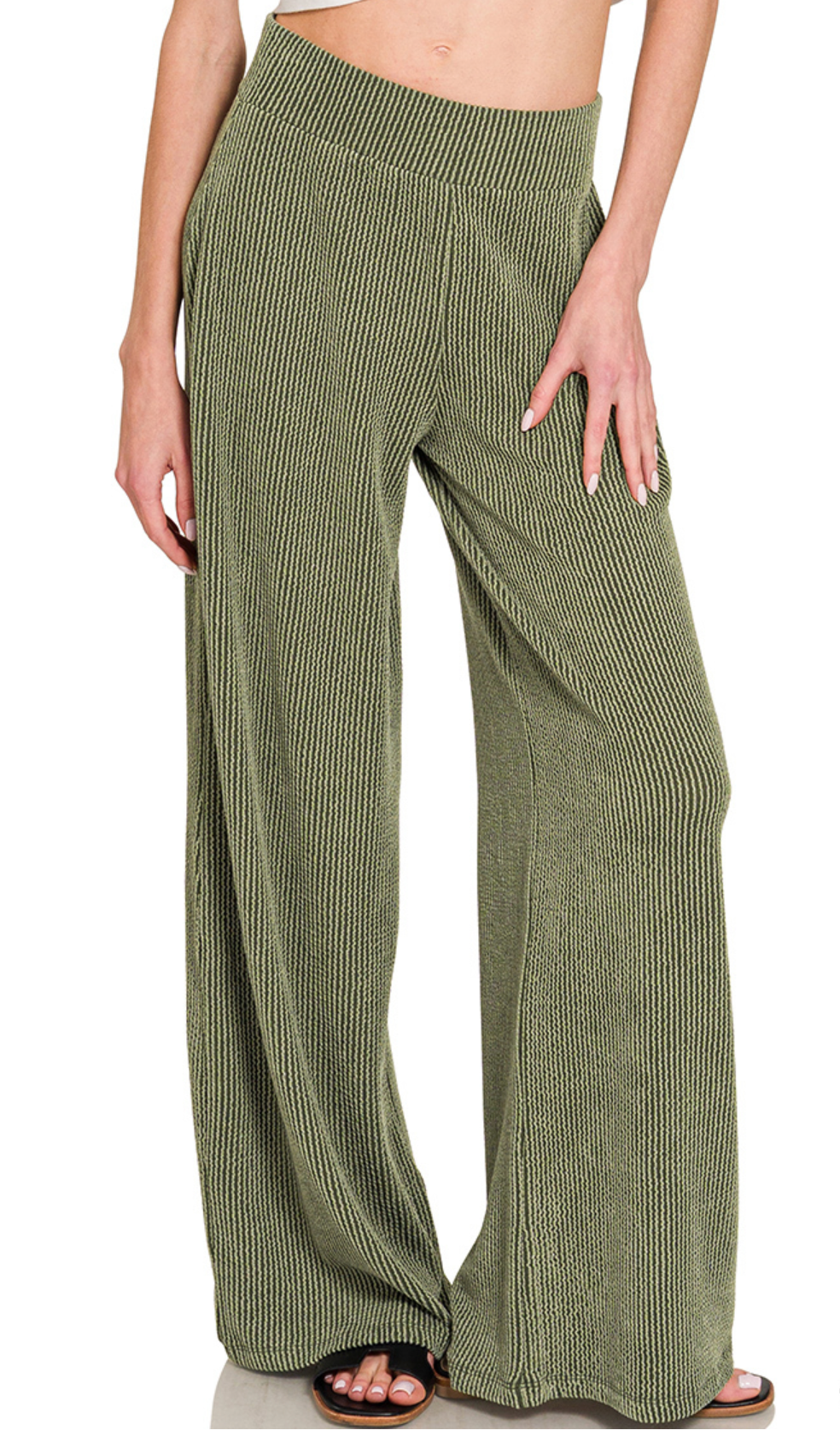 RIBBED S/SLV TOP & PANTS