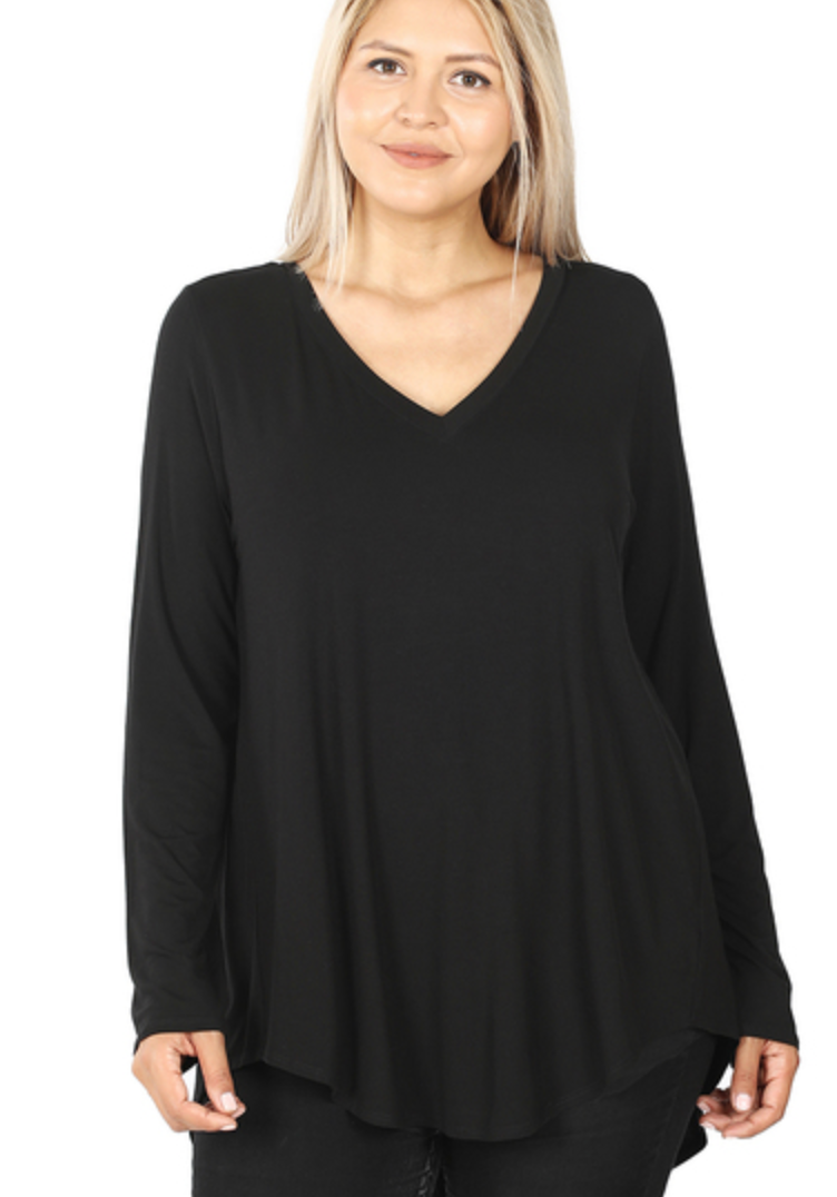 V-NK DOLPHIN HEM TOP