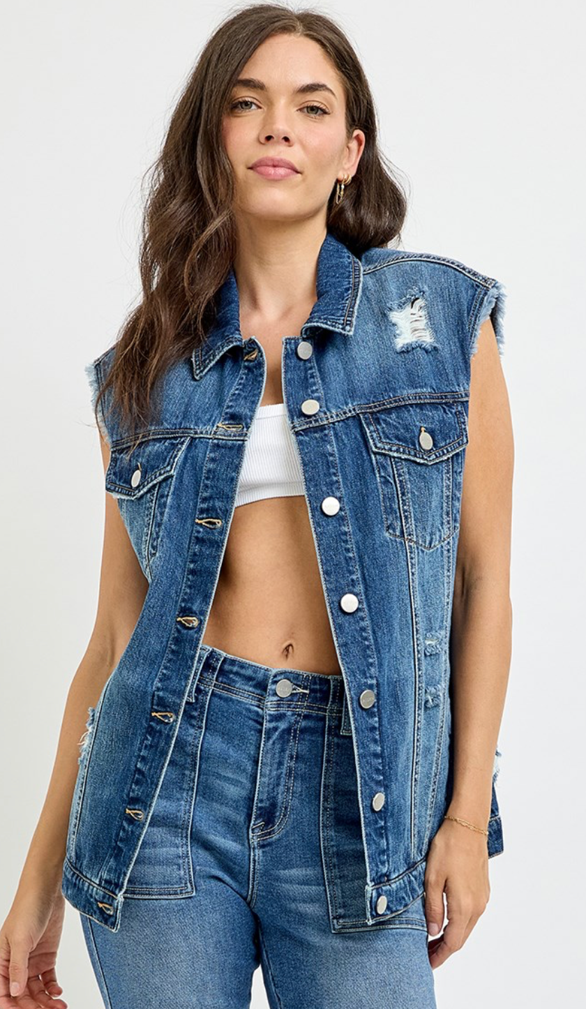 OVERSIZED DENIM VEST