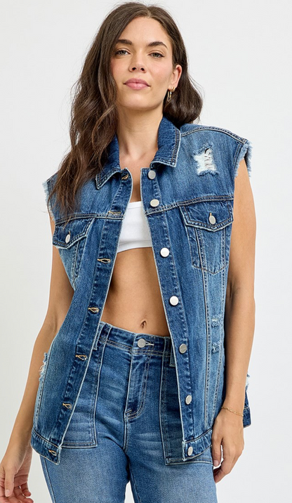 OVERSIZED DENIM VEST