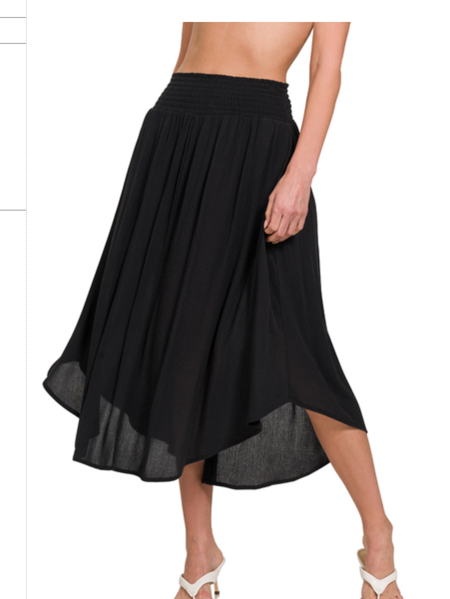 CRINKLE MAXI SKIRT