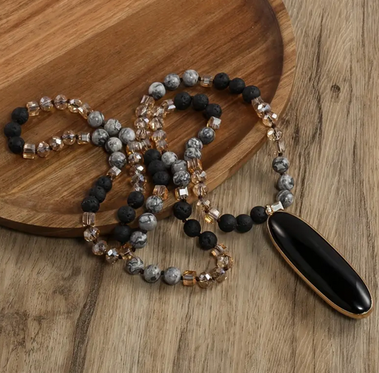 AGATE PENDANT NECKLACE