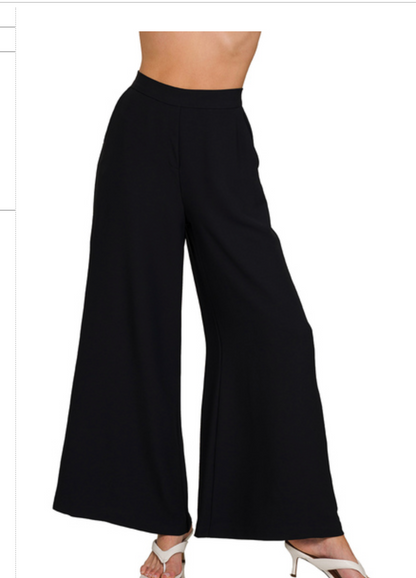 ELASTIC WAIST WIDE LEG