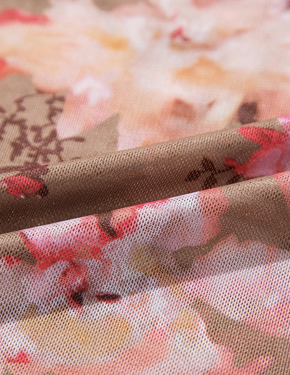 FLORAL MESH L/SLV TOP