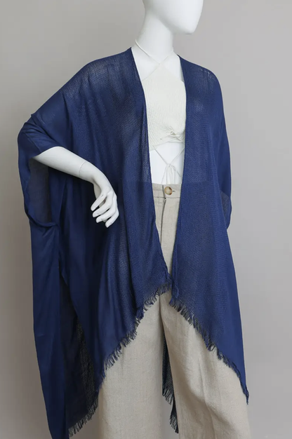 OPEN WEAVE DRAPE KIMONO