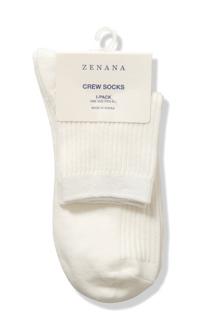 RIBBED CREW SOCKS