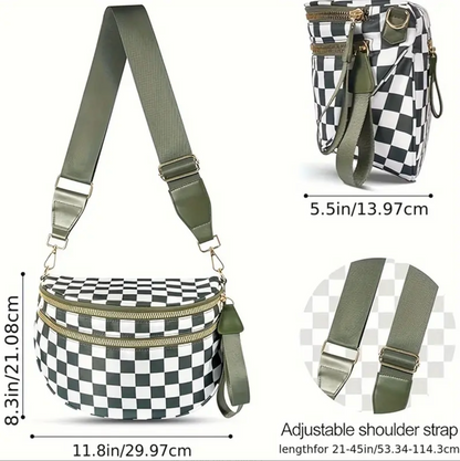 CHECKERED CROSSBODY BAG