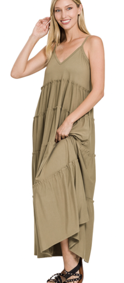 VNECKTIER CAMIMAX DRESS