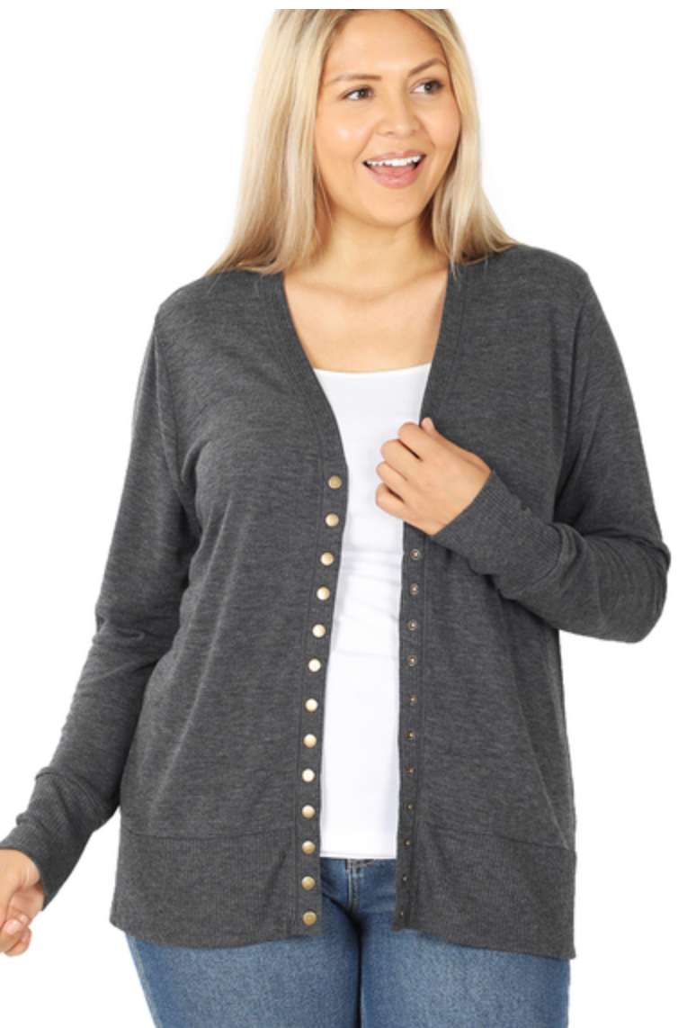 SNAP BUTTON CARDIGAN