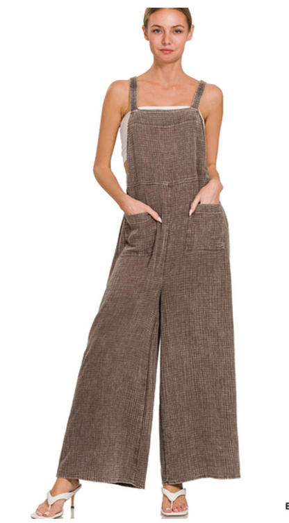 WSHD DBL GAUZE WIDE OVERALLS