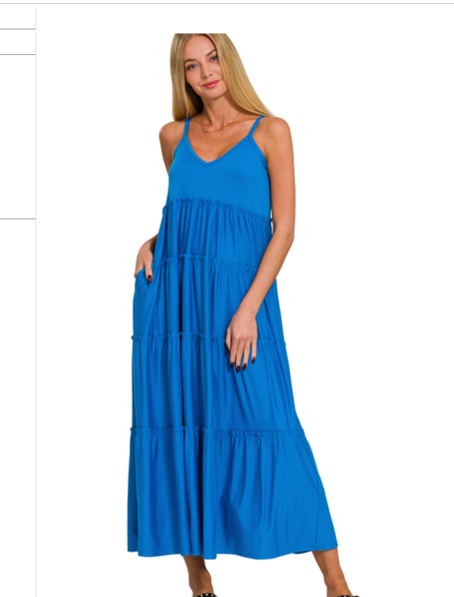 VNECKTIER CAMIMAX DRESS