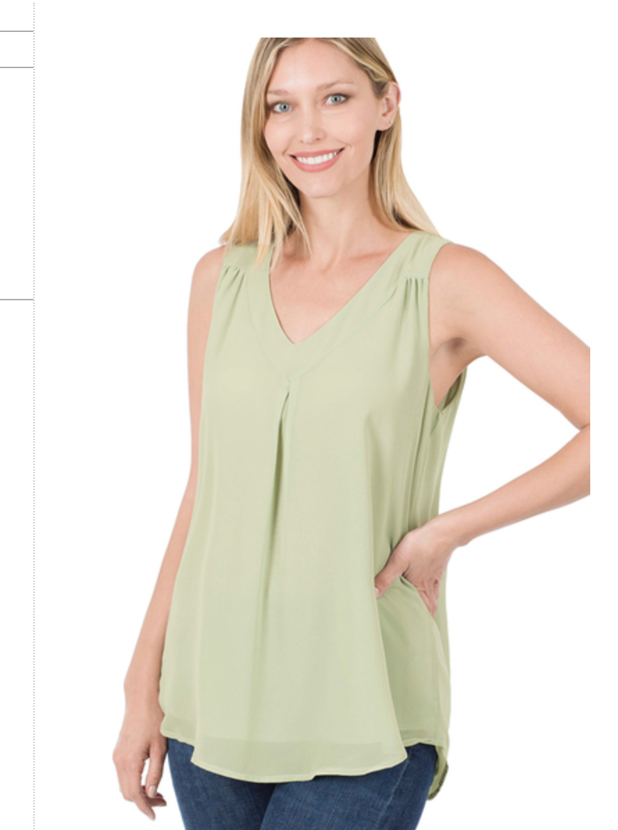 CHIFFON SLVLSS TOP