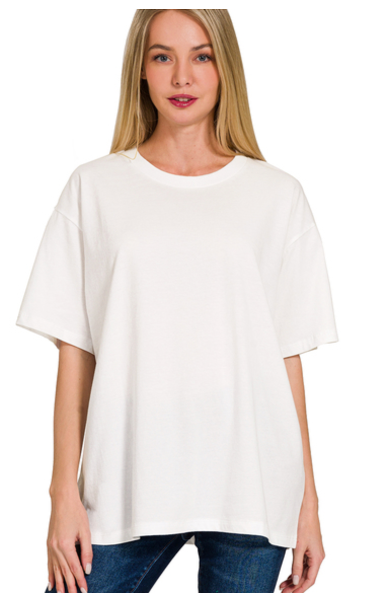 COTTON LOOSE S/SLV TEE