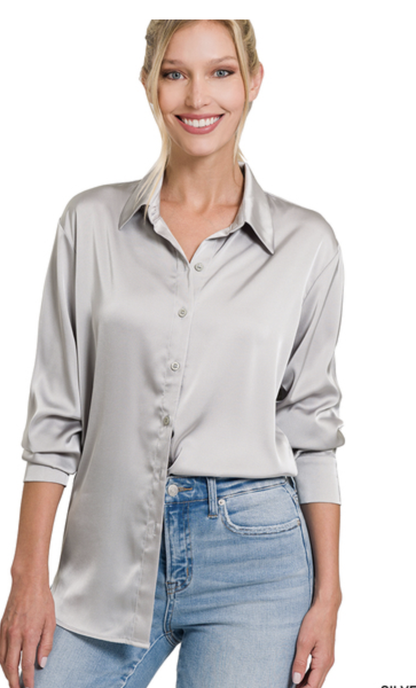 SATIN CHARMUESE SHIRT