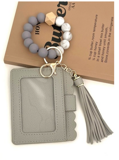 BEADED BRACELET KEYCHAIN