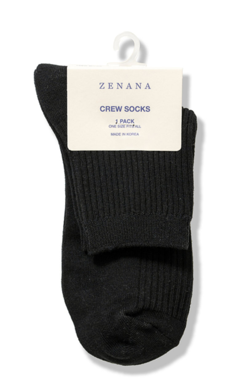 RIBBED CREW SOCKS