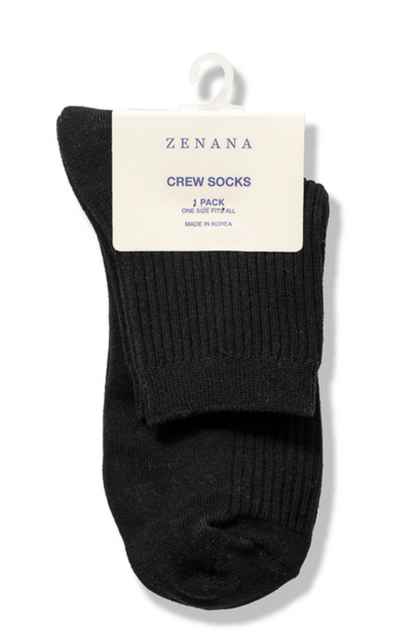 RIBBED CREW SOCKS