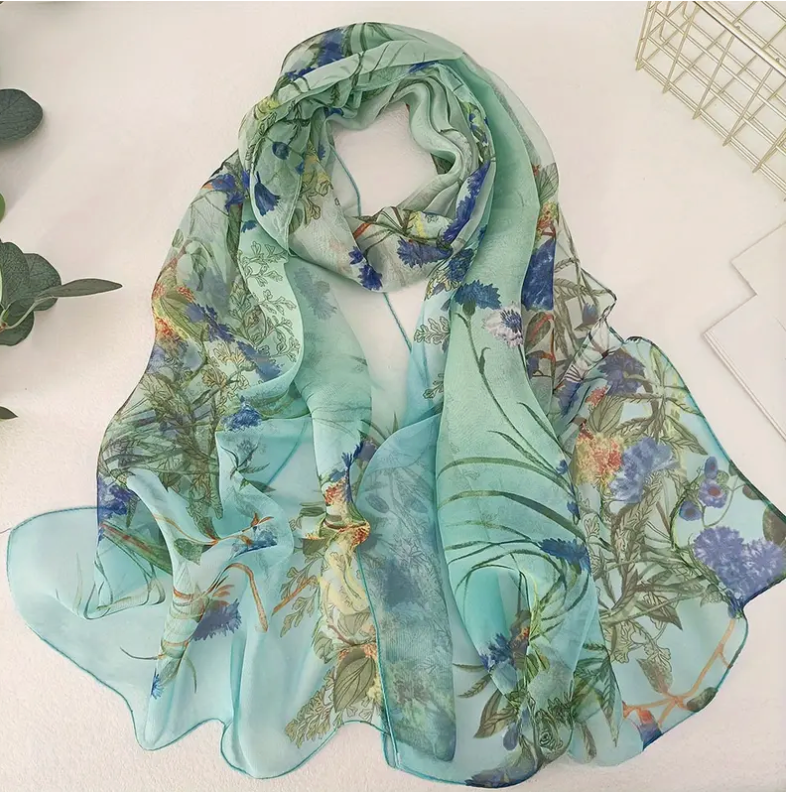 PLANT PRINTED SCARF