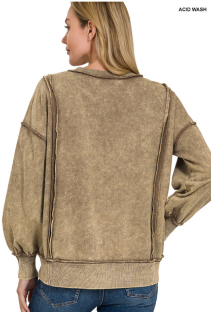 ACIDWSH FRTERRY SWSHIRT