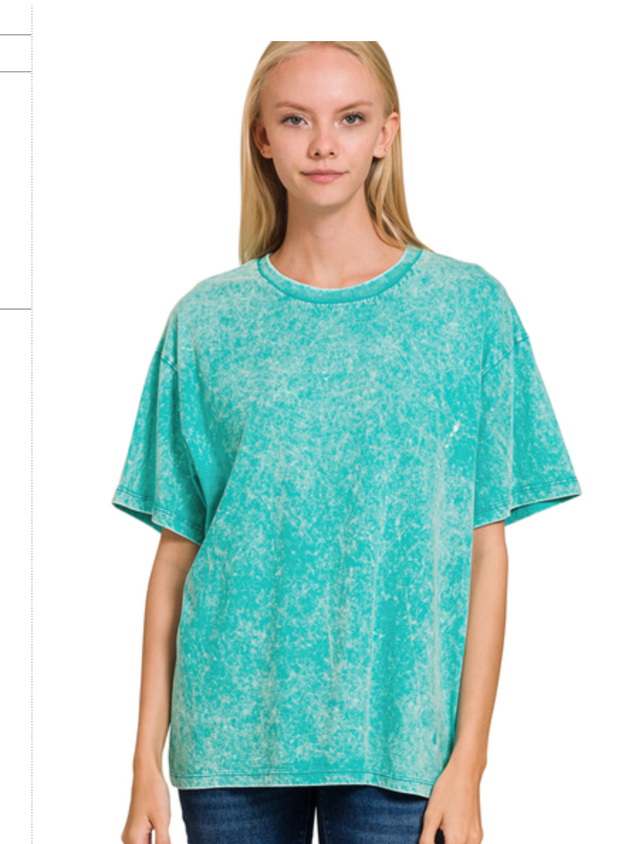 COTTON WSHD LOOSE S/SLV TEE