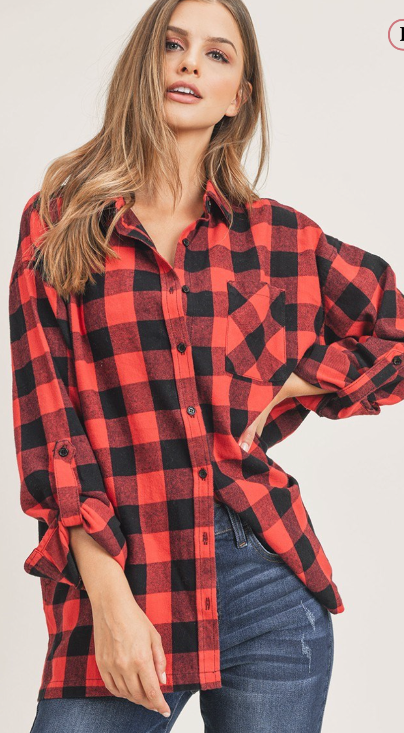 BUFFALO PLAID OVERSIZED