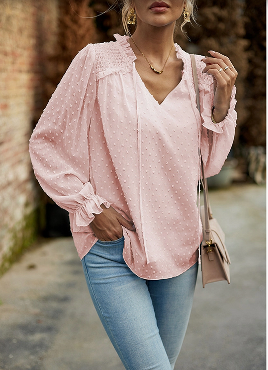 VNK SWISS DOT BLOUSE