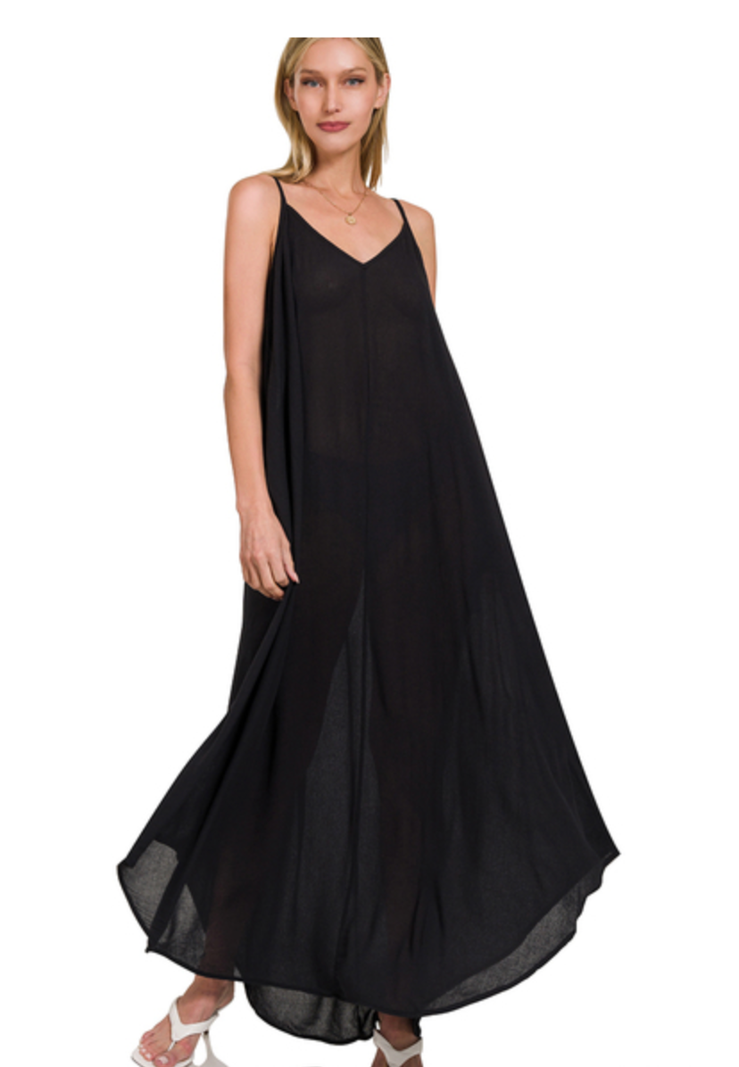 CRINKLE CAMI MAXI DRESS