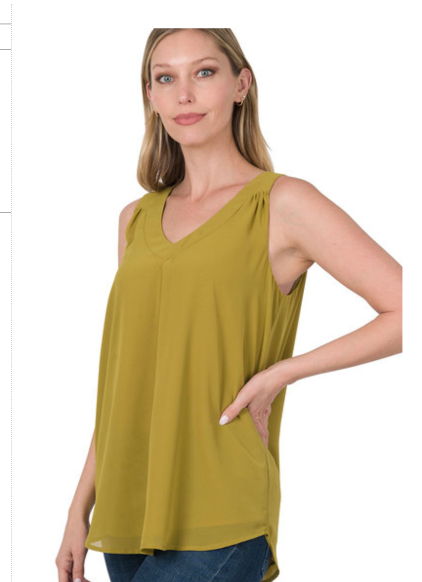CHIFFON SLVLSS TOP