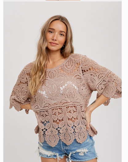 CROCHET LACE TOP