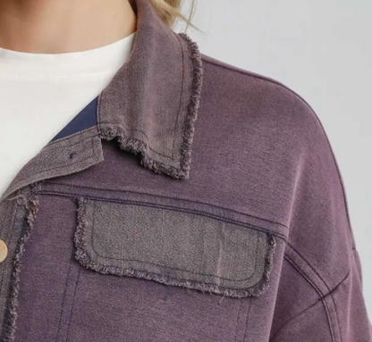 LUXEKNIT SHACKET FRAY EDGE