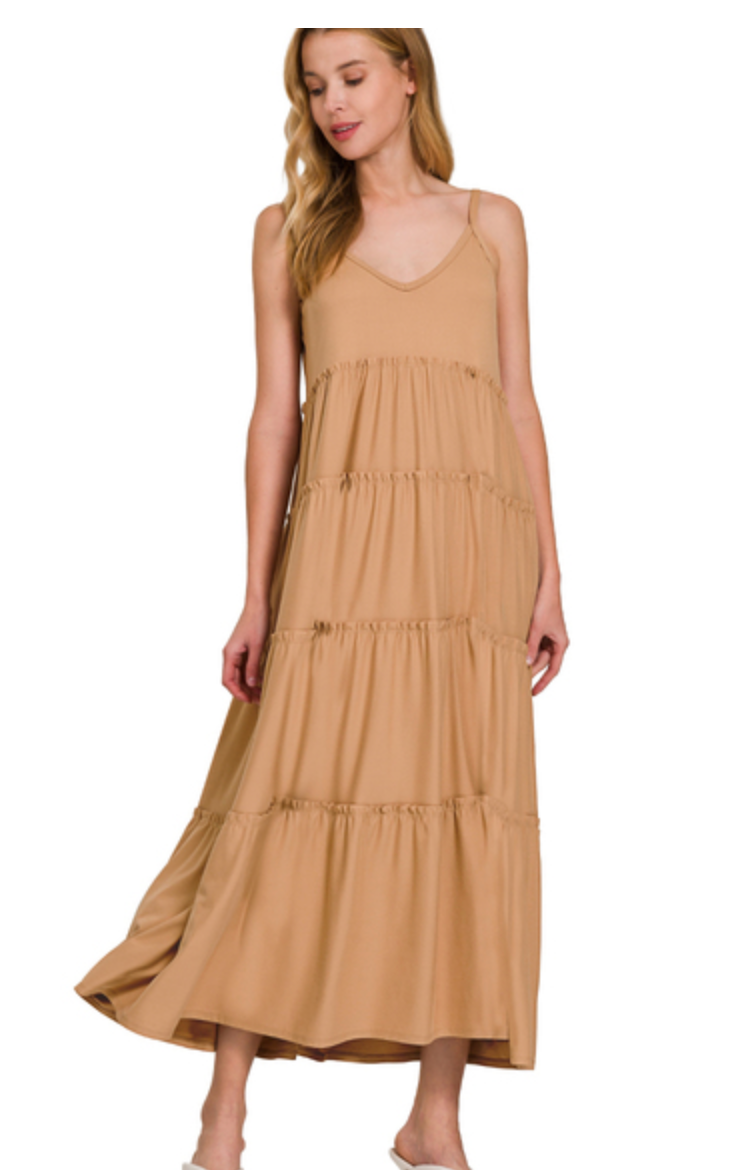 VNECKTIER CAMIMAX DRESS