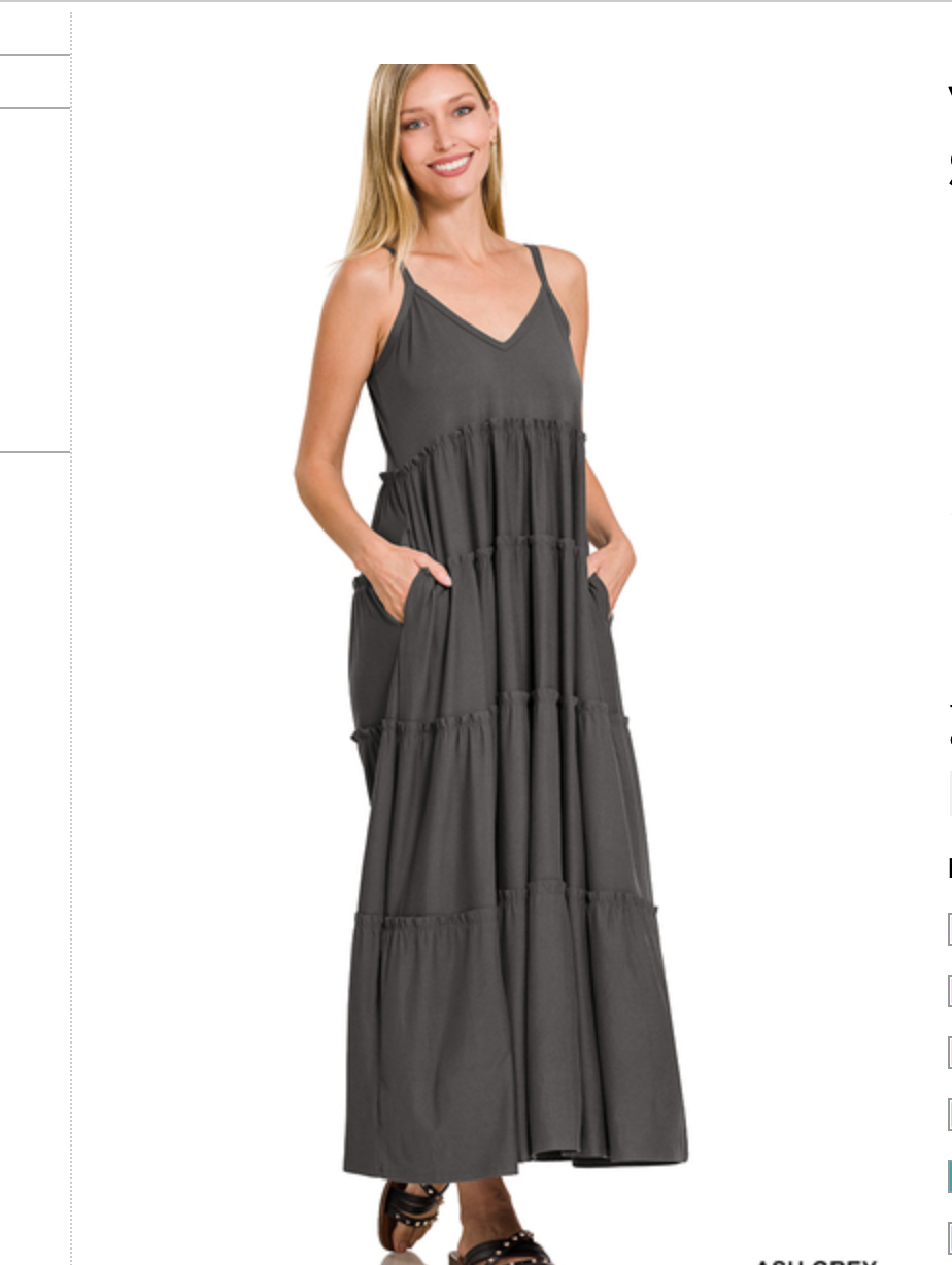 VNECKTIER CAMIMAX DRESS