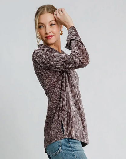 TEXTURED VELVET TOP/PANT