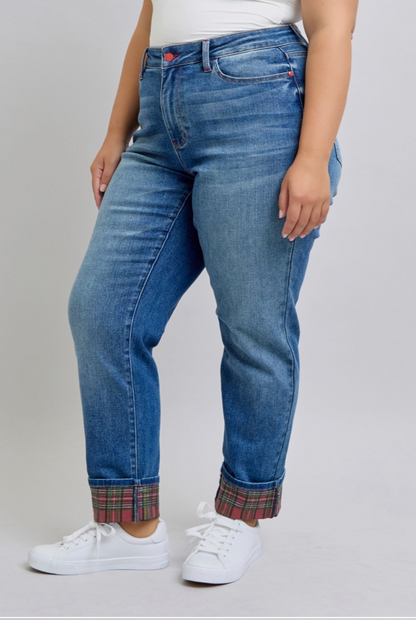 MR PLAID CUFF BOYFRIEND