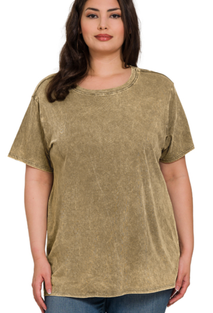 WASHED S/SLV TOP