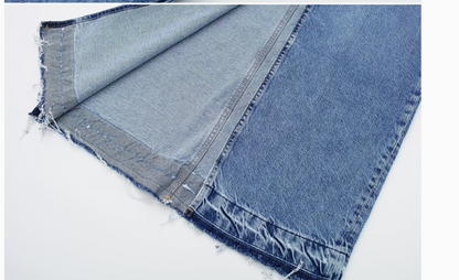 HIGHRISE SLIT DENIM SKIRT
