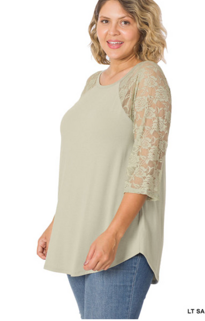 LACE 3/4 SLEEVE