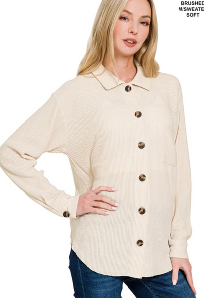 BRUSHED RIB SHACKET
