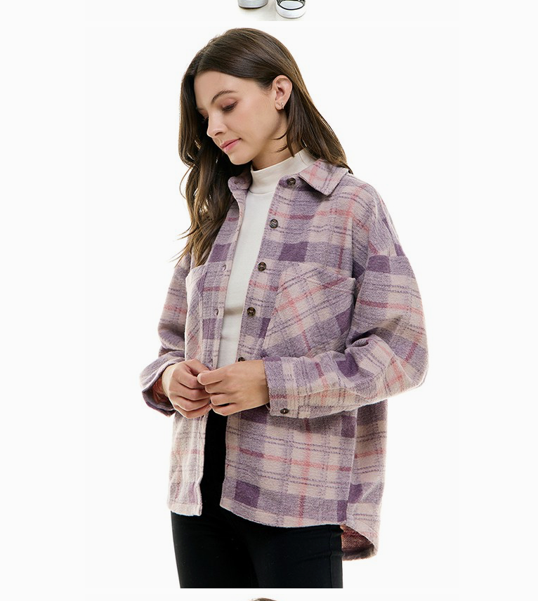 PURPLE PLAID SHACKET